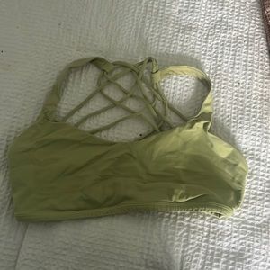 Lulu lemon free to be wild yellow/green bra size 8